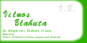 vilmos blahuta business card